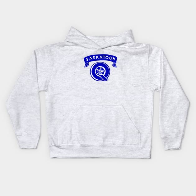 DEFUNCT - Saskatoon Quakers Hockey 1945 Kids Hoodie by LocalZonly